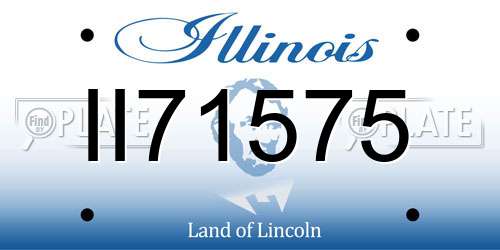 II71575 Illinois License Plate
