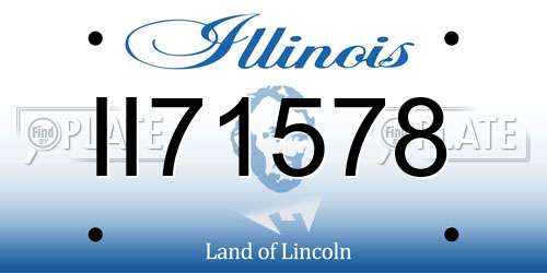 II71578 Illinois License Plate