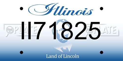 II71825 Illinois License Plate