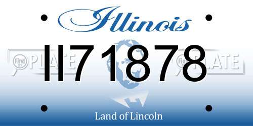II71878 Illinois License Plate