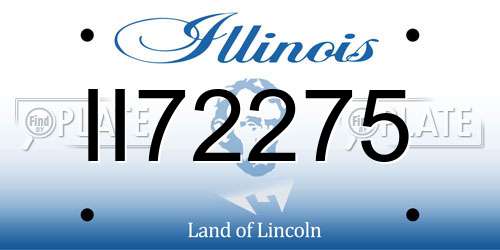 II72275 Illinois License Plate