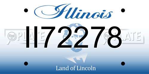 II72278 Illinois License Plate