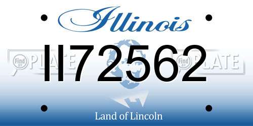 II72562 Illinois License Plate