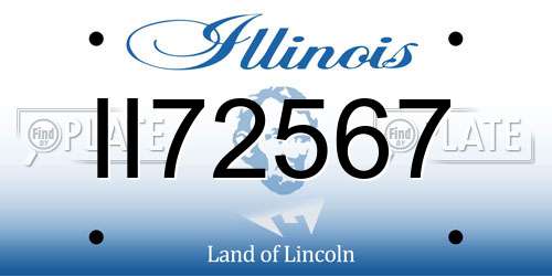 II72567 Illinois License Plate