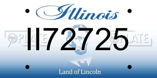 II72725 Illinois License Plate
