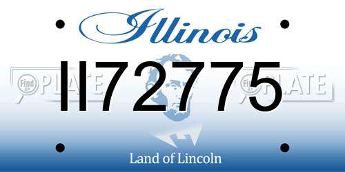 II72775 Illinois License Plate
