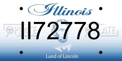 II72778 Illinois License Plate