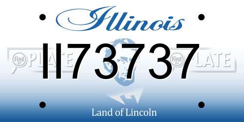 II73737 Illinois License Plate