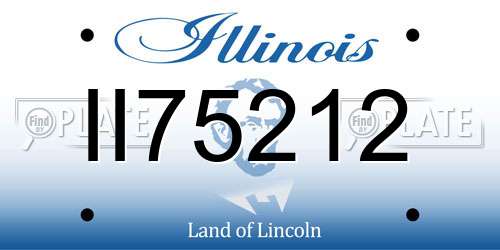 II75212 Illinois License Plate