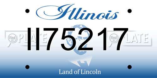 II75217 Illinois License Plate