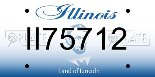 II75712 Illinois License Plate