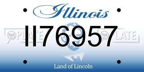 II76957 Illinois License Plate