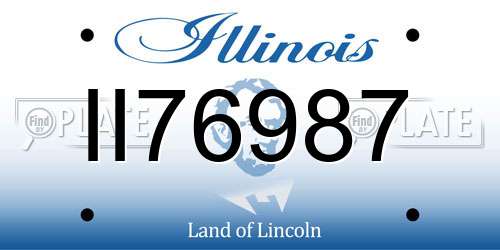 II76987 Illinois License Plate