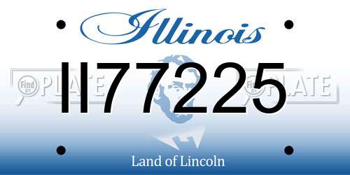 II77225 Illinois License Plate