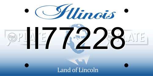 II77228 Illinois License Plate