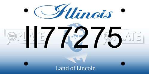 II77275 Illinois License Plate