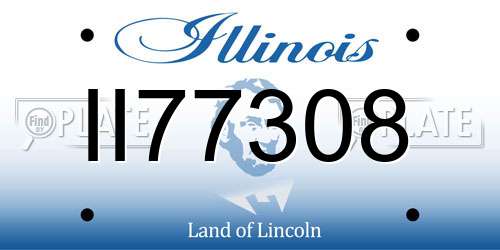 II77308 Illinois License Plate
