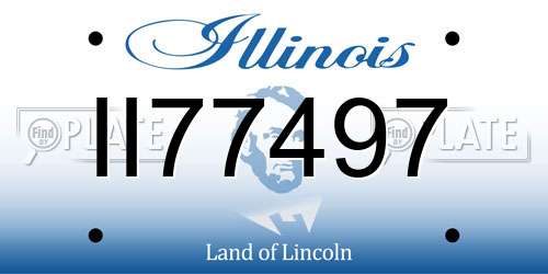 II77497 Illinois License Plate