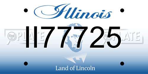 II77725 Illinois License Plate