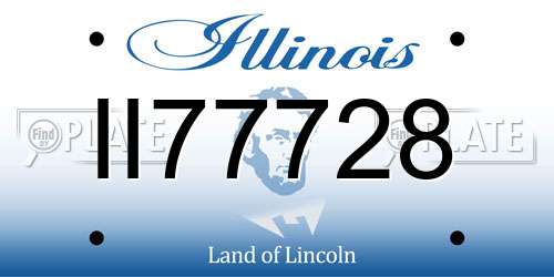 II77728 Illinois License Plate