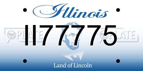 II77775 Illinois License Plate