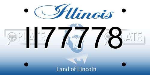 II77778 Illinois License Plate
