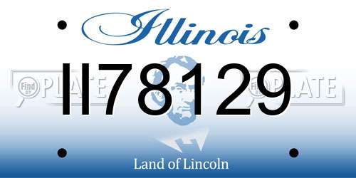 II78129 Illinois License Plate