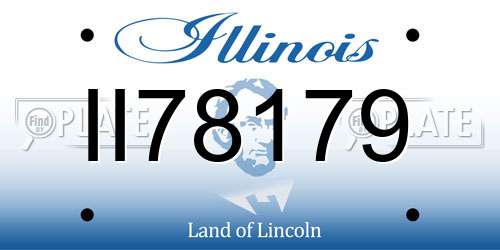 II78179 Illinois License Plate