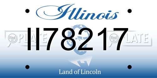 II78217 Illinois License Plate