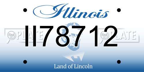 II78712 Illinois License Plate