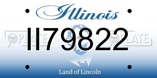 II79822 Illinois License Plate