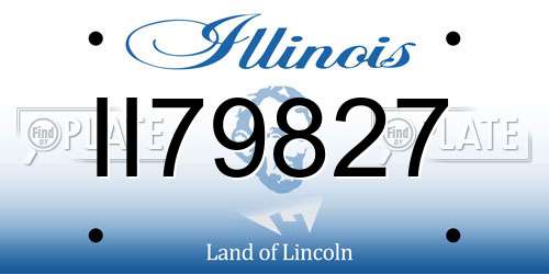 II79827 Illinois License Plate