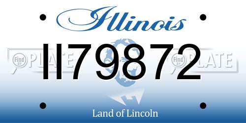 II79872 Illinois License Plate
