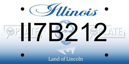 II7B212 Illinois License Plate