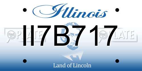 II7B717 Illinois License Plate