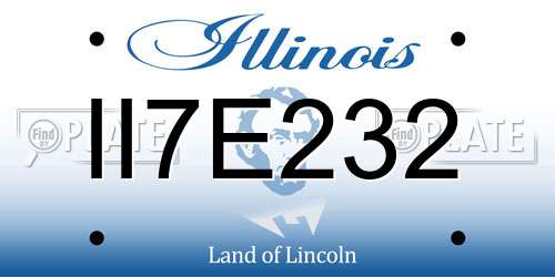 II7E232 Illinois License Plate