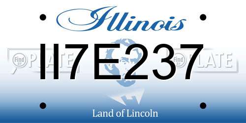 II7E237 Illinois License Plate