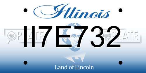 II7E732 Illinois License Plate