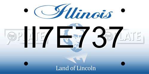 II7E737 Illinois License Plate