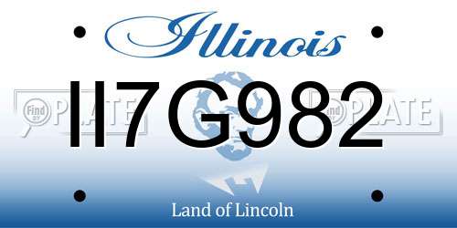 II7G982 Illinois License Plate