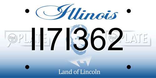 II7I362 Illinois License Plate
