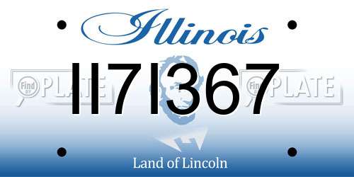 II7I367 Illinois License Plate
