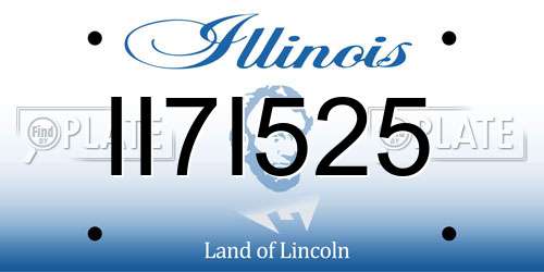 II7I525 Illinois License Plate