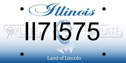 II7I575 Illinois License Plate