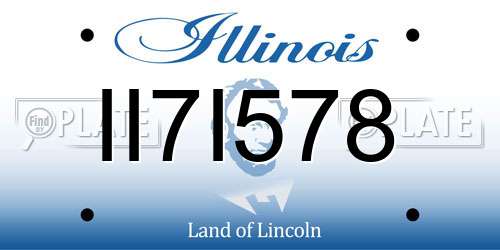 II7I578 Illinois License Plate