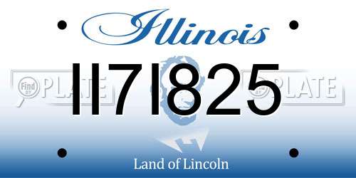 II7I825 Illinois License Plate