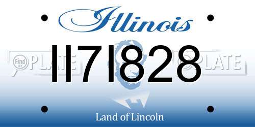 II7I828 Illinois License Plate