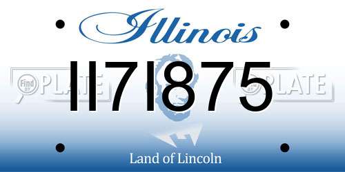 II7I875 Illinois License Plate