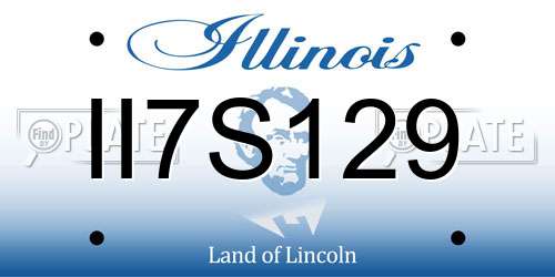 II7S129 Illinois License Plate