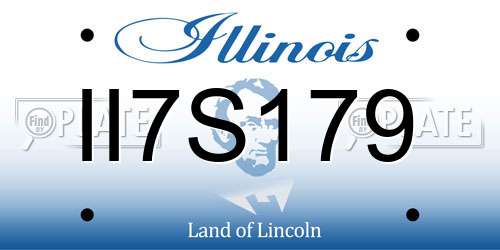 II7S179 Illinois License Plate